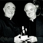 Msgr. James Murray, Executive Director, Catholic Charities, Archdiocese NY with Fr Myles Kavanagh CP, Chairman Flax Trust