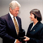 The Hon. Bill Clinton, President of the United States of America with Sr Mary Turley