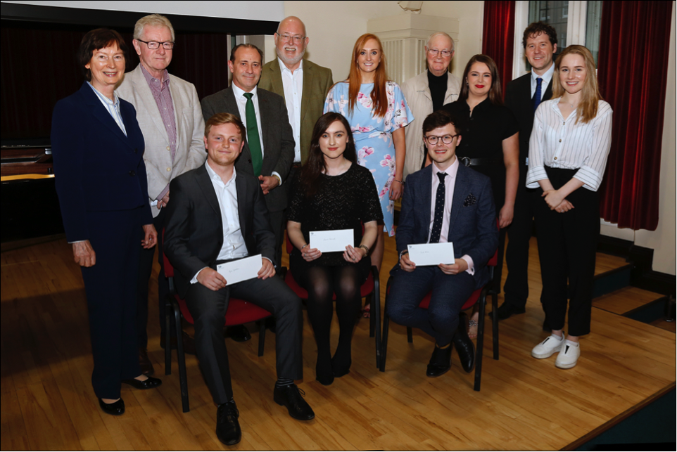 Group Photo The Flax Trust Music Bursaries at Queen’s University, Harty Room Belfast, June 26th, 2019